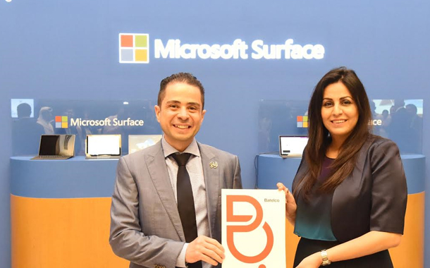 Batelco Bahrain CEO Eng. Muna Al Hashemi and Microsoft Bahrain & Oman Country General Manager Sherif Tawfik