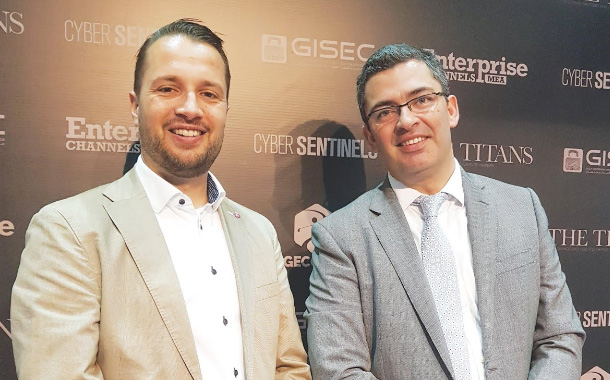 Bas de Vos, director at IFS Labs, and Luis Ortega, Managing Director for Middle East, Africa and South Asia at IFS