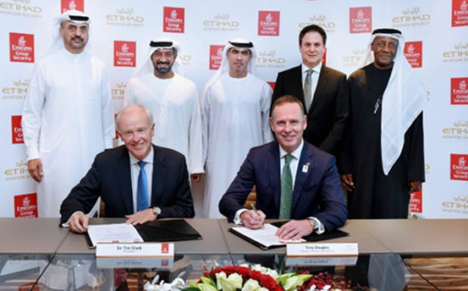 Sir Tim Clark, President Emirates Airline, and Tony Douglas, Group Chief Executive Officer of Etihad Aviation Group