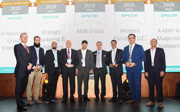 Winners of the 2018 Epicor Customer Excellence Awards program for the Middle East and Northern Africa (MENA) region