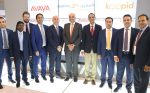 Second from right is Fadi Hani, Vice President – Middle East, Turkey & Africa, Avaya and fifth from right is Sandeep Chouhan, Head of Operations and Technology, Mashreq