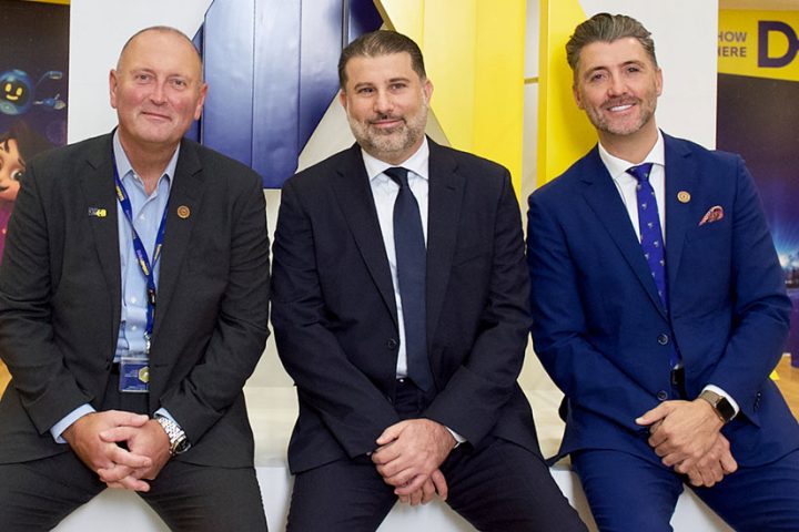 (left to right) Frank McCrorie, Senior Vice President, Operations DXB; Abdul Razzak Mikati, Managing Director, DTP; Lloyd Gozzett, Vice President, BT Customer Success