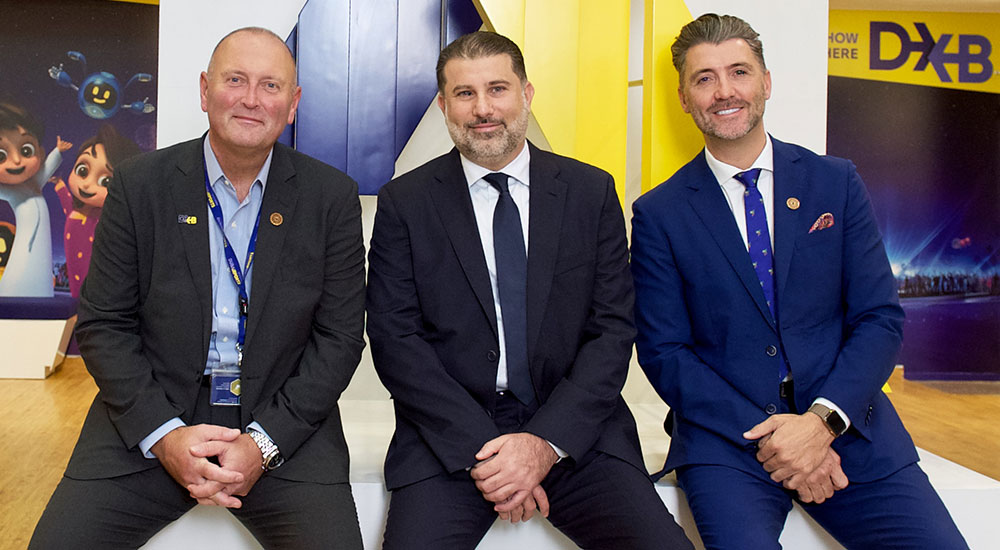 (left to right) Frank McCrorie, Senior Vice President, Operations DXB; Abdul Razzak Mikati, Managing Director, DTP; Lloyd Gozzett, Vice President, BT Customer Success