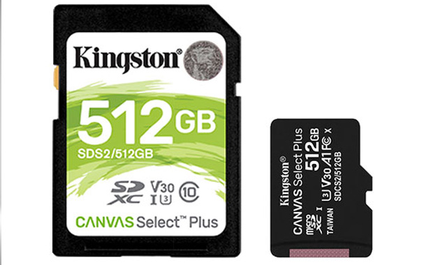 Canvas Select Plus microSD and SD card lineup