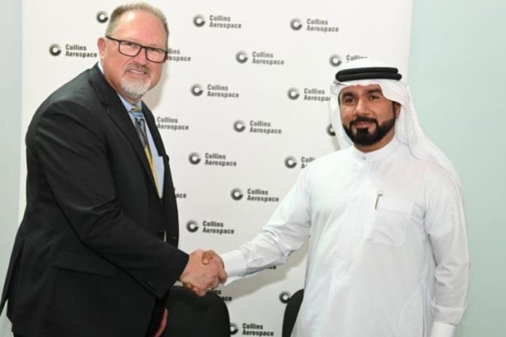 Michael Don, GM and Director of International Airborne Programs at Collins Aerospace and Mohammed Al Beloushi, CEO of Bayanat