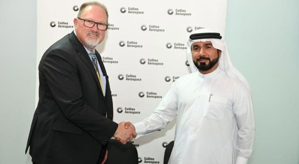 Michael Don, GM and Director of International Airborne Programs at Collins Aerospace and Mohammed Al Beloushi, CEO of Bayanat