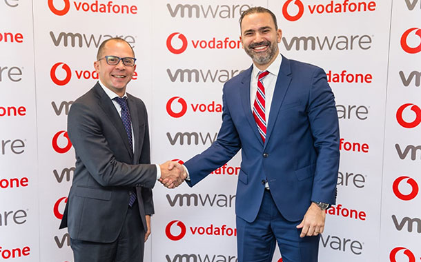 (left to right) Karim Shehata, Enterprise Unit Director, Vodafone Egypt and Ahmed El Saadi, Country Manager, Egypt, North Africa and Levant at VMware