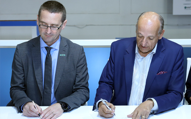 Wolfgang Egger, MD, Middle East at HPE along with Dr Ali Baghdadi, SVP, Ingram Micro