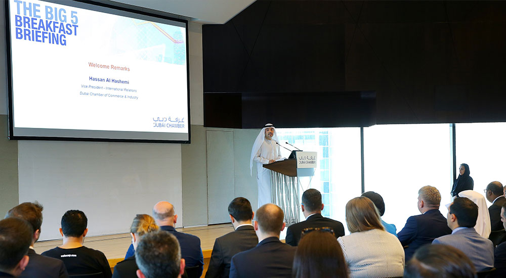 Hassan Al Hashemi during the Big5 breakfast briefing