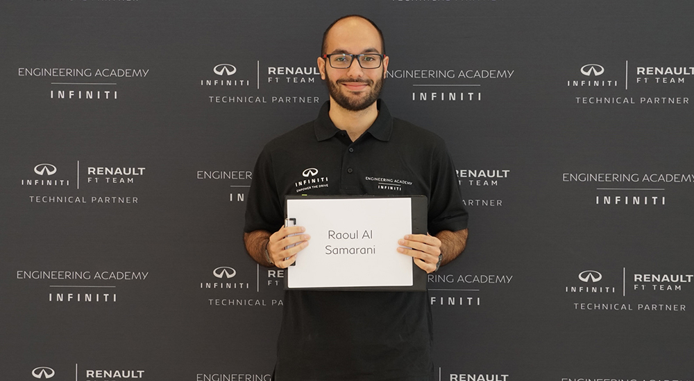 INFINITI Engineering Academy 2019 Middle East winner, Raoul Al Samarani