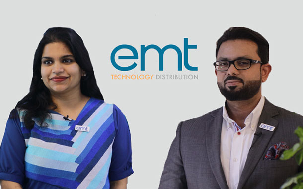 (left to right) Nandini Sapru, Vice President of Sales at emt Distribution and Naresh Kumar, Director of Regional Business Development at emt Distribution.