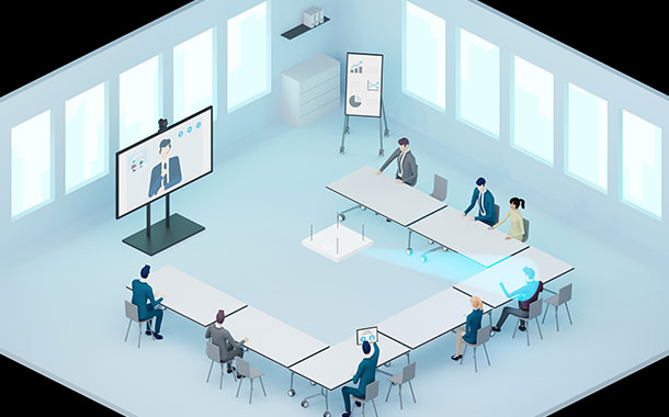 TeamConnect Ceiling 2 enables touchless audio in meeting rooms