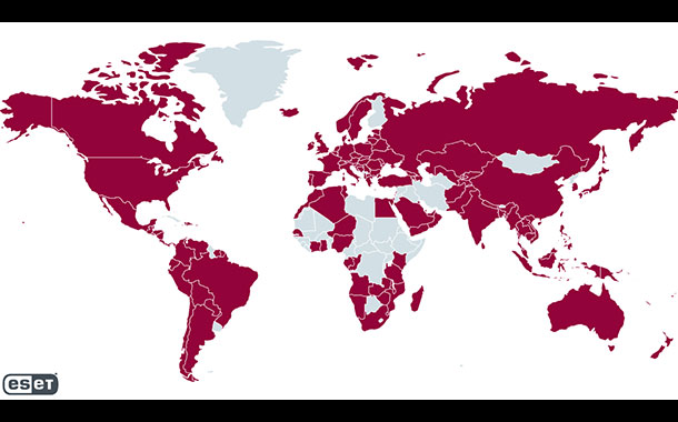 Worldwide Trickbot detections by ESET telemetry, between October 2019 and October 2020.