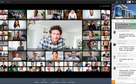 Avaya Spaces’ 61-person concert view.