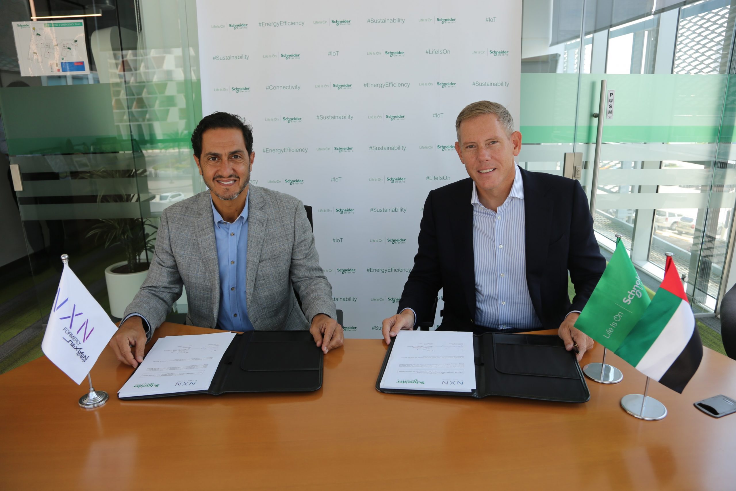 Schneider Electric and NXN sign partnership.