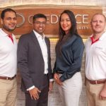 From left: Moe Bux, Sales Director, Credence Security, and Adhish Pillai, Practice Lead Cybersecurity, Finesse Direct, and Marie Ah-Choon, Channel Executive, Credence Security, and Garreth Scott, Managing Director, Credence Security.