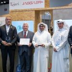 (L-R): Abdulqader Ramkooni - Director of Government Relations, JAGGAER; Hany Mosbeh – Vice President Sales MEA, JAGGAER; Jim Counts – President and CEO, Bridge Medical, Rashed S. AlFadala – General Manager, Bridge Medical; Tallal Al Mutawa – Director of Finance and Administration, Bridge Medical; Darren Martin - Director of Commercial and Group Operations, Bridge Medical