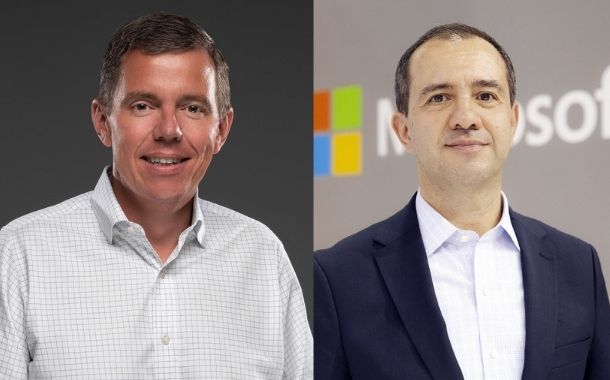 (Left to Right) Chris Ross, SVP International, Barracuda; Necip Ozyucel, Cloud and Enterprise Business Group Lead, Microsoft UAE.