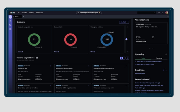 ServiceNow Service Operations Workspace module