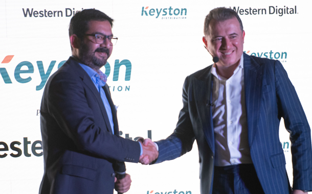 (L-R) Khwaja Saifuddin, Senior Sales Director Middle East, Western Digital and Mahdi Amjad, Chairman and CEO of Keyston Distribution