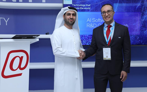 (L-R) Ammar Al Malik, Executive Vice President, TECOM Group and Taha Khalifa, Country Manager GCC, CCG Director EMEA, Intel