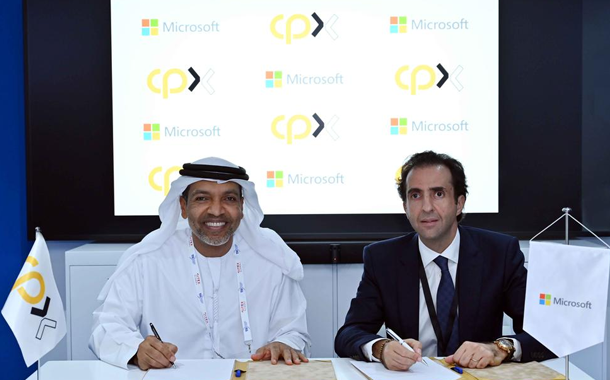 (L-R) Khaled Al Melhi, CEO of CPX and Naim Yazbeck, General Manager of Microsoft UAE