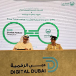 (L-R) Mr. Ahmad Alkhallafi, Managing Director for UAE, Hewlett Packard Enterprise and His Excellency Major General Khalid Nasser Al Razooqi, Director of the General Department of Artificial Intelligence at Dubai Police.