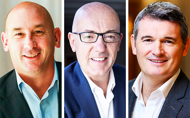 (Left to right) James McCarthy, Senior Vice President of North America Sales; Thierry Bedos to SVP of EMEA Sales and Myles Bray to Chief Revenue Officer Forcepoint.