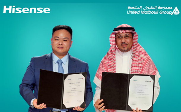 (Left to right) Jason Ou, President of Hisense Middle East & Africa and Adnan Matbouli, Chairman of United Matbouli Group.