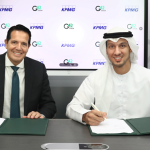 (Left to right) Emilio Pera, CEO of KPMG Lower Gulf and Talal M. Al Kaissi, CEO of G42 Cloud.