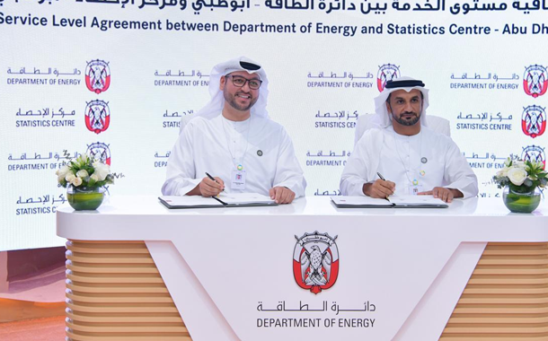 (Left to right) HE Ahmed Mahmoud Fikri, the Director General of SCAD and HE Eng. Ahmed Mohammed Belajer Al Rumaithi, Undersecretary of the Abu Dhabi Department of Energy (DoE),