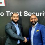 (Left to right) Motaz Al Mohamady, Head of Channel Sales Middle East, Turkey, and Africa, NetWitness and Avinash Advani, Founder and CEO, CyberKnight.