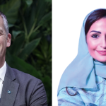 (Left to right) Håkan Cervell, Vice President and Head of Customer Unit stc and Maha Alnuhait, General Manager of Sustainability Program at stc.