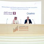 (Left to right) Abdullah Khalid Alsalloom, Deputy General Manager - Cards, Alinma Bank and Armin Moradi, CEO & Co-founder of Qashio.