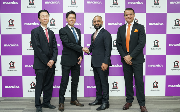 (Left to right) Seu David Daekyung, Managing Director, Macnica; Jun Ikeda, General Manager, Global Strategies, Macnica; Avinash Advani, Founder and CEO, CyberKnight and Vivek Gupta, Co-Founder and COO, CyberKnight.