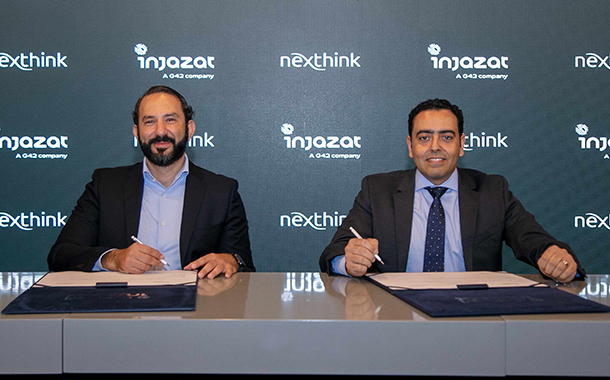 (Left to right) Usama Dahabiyeh, CEO, Injazat and Maged Eid, VP of META, Nexthink.