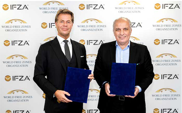 (Left to right) Martin G. Pedersen, IFZA Chairman and Dr. Samir Hamrouni, World FZO CEO.