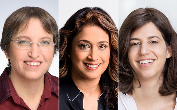 (Left to right) Dr. Dorit Dor, Chief Technology Officer, Check Point; Rupal Hollenbeck, President, Check Point and Nataly Kremer, Chief Product Officer and Head, R&D.