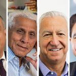 (Left to right) Mohamad Abou-Zaki, CEO of Emircom; Romesh Wadhwani, Chairman of SymphonyAI; Dominic Gallello, CEO of SymphonyAI Industrial; Sanjay Dhawan, CEO of SymphonyAI.
