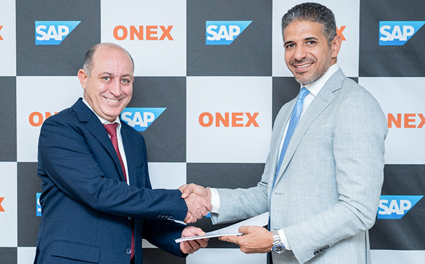 Photo Waqas Aslam Butt, Director ICT & Digital Transformation at Onex Holding, and Mohammed Hammad, Executive Director of Sales, SAP UAE