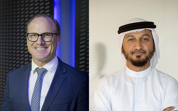 (L-R) Nicolas Blixell, Vice President and Head of Ericsson Gulf Council Countries at Ericsson Middle East and Africa and Saleem Alblooshi, Chief Technology Officer at du.