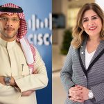 (L-R) Salman Faqeeh, Managing Director, Cisco Saudi Arabia and Reem Asaad, Vice President for Cisco Middle East, Türkiye, Africa, Romania, and the Commonwealth of Independent States (CIS).