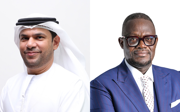 (L) Marwan Bin Shakar, Senior Vice President Access Network Development from e& UAE (R) Ekow Nelson, Vice President and Head of Global Customer Unit for e& at Ericsson Middle East and Africa