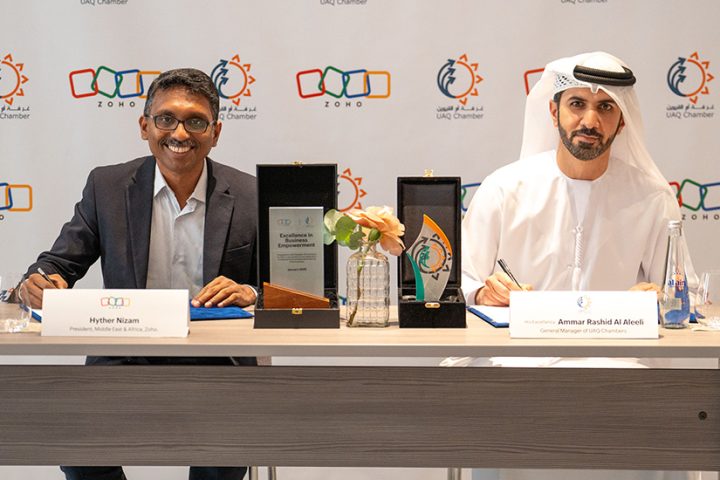 (L) His Excellency Khalfan Ahmed Mesfer & (R) Hyther Nizam, President Middle East and Africa (MEA), Zoho