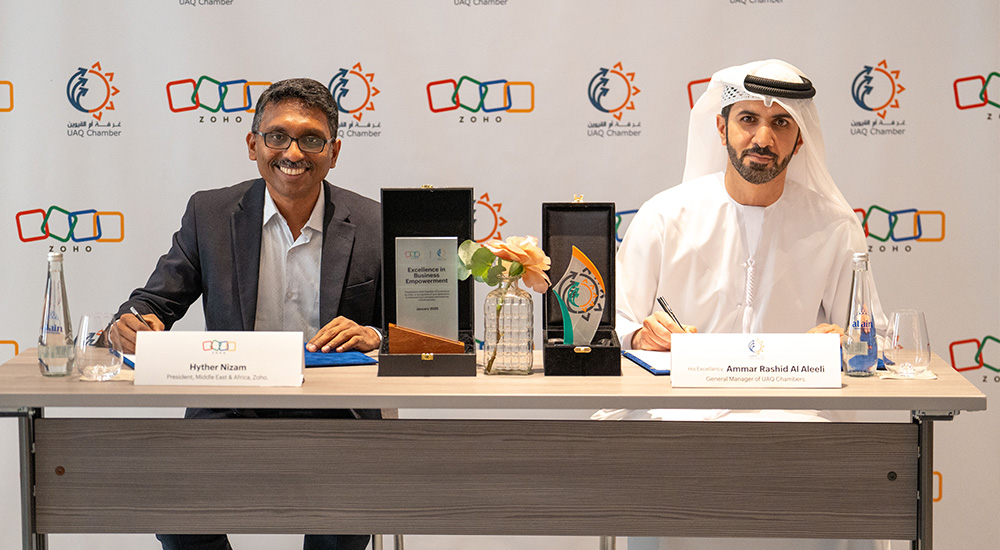 (L) His Excellency Khalfan Ahmed Mesfer & (R) Hyther Nizam, President Middle East and Africa (MEA), Zoho