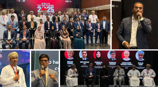 Collage of CIO 200 Oman 2025 event showing keynote speakers, collaborative LEGO activity, and channel leaders in action