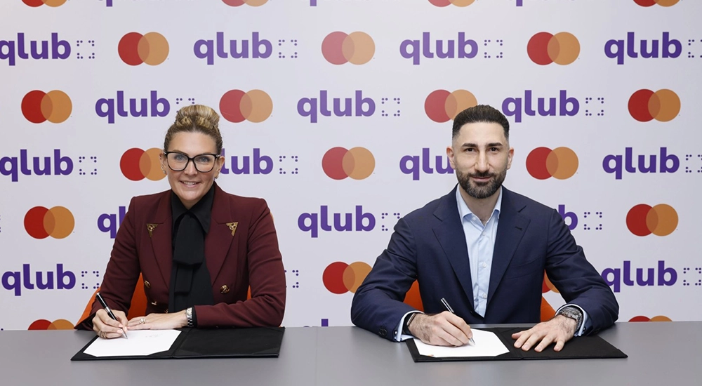 (L) Gina Petersen-Skyrme, Senior Vice President and Country Manager, UAE and Oman, Mastercard (R) John Mady, Managing Director, UAE, Qlub