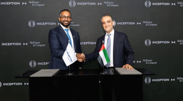 Ashish Koshy, CEO of Inception and Gassan Al-Kibsi, the chair and managing partner for McKinsey in the Middle East, Africa, Central Asia and Turkey