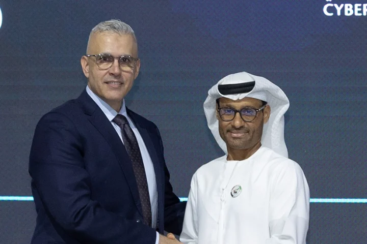 Ned Baltagi, Managing Director – Middle East, Turkey and Africa, SANS Institute. and His Excellency Dr. Mohammed Alkuwaiti, Head of the UAE Cyber Security Council