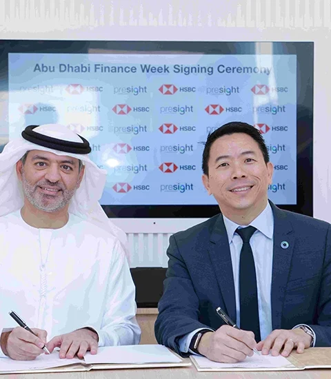 Mohamed Al Marzooqi, Chief Executive Officer, UAE, HSBC Bank Middle East Limited and Thomas Pramotedham, Chief Executive Officer of Presight